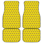 Monkey Emoji Pattern Print Front and Back Car Floor Mats