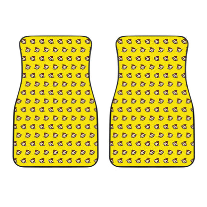 Monkey Emoji Pattern Print Front Car Floor Mats