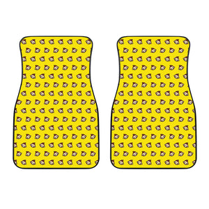 Monkey Emoji Pattern Print Front Car Floor Mats