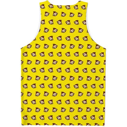 Monkey Emoji Pattern Print Men's Tank Top
