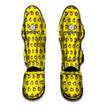 Monkey Emoji Pattern Print Muay Thai Shin Guards
