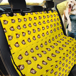 Monkey Emoji Pattern Print Pet Car Back Seat Cover