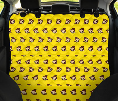 Monkey Emoji Pattern Print Pet Car Back Seat Cover