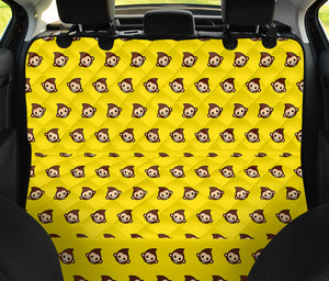 Monkey Emoji Pattern Print Pet Car Back Seat Cover