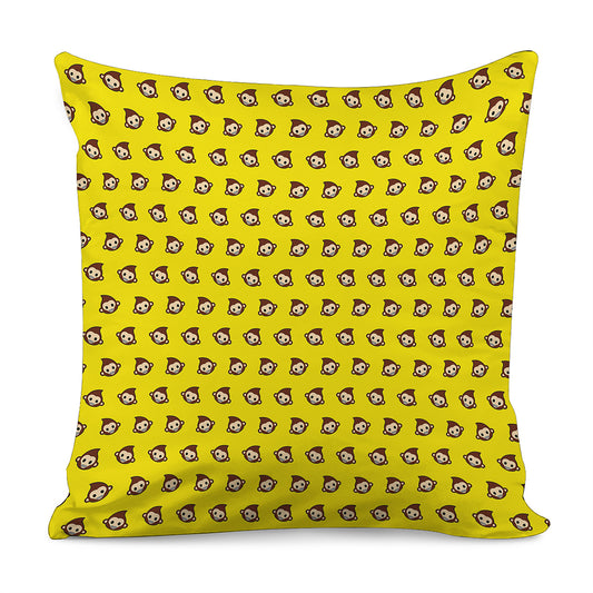 Monkey Emoji Pattern Print Pillow Cover