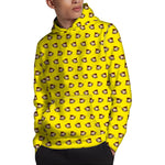 Monkey Emoji Pattern Print Pullover Hoodie