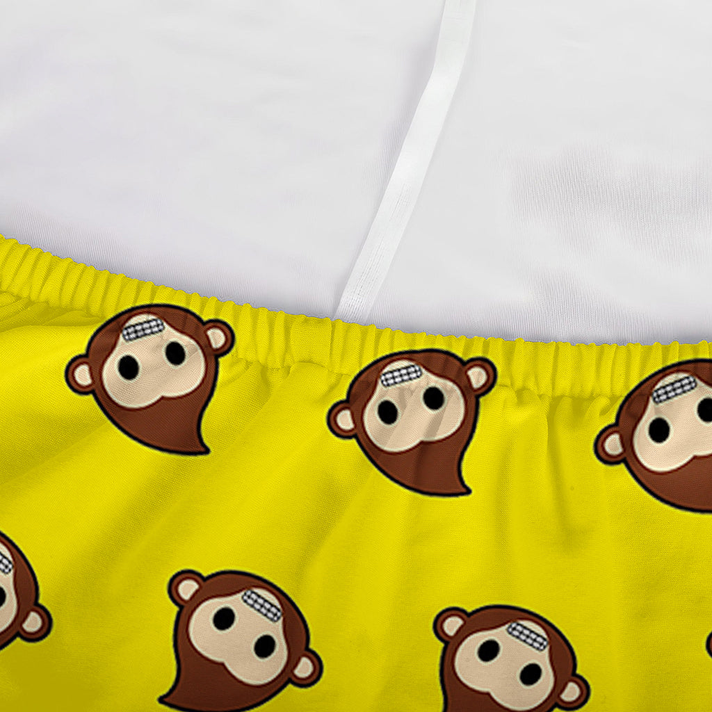 Monkey Emoji Pattern Print Sofa Cover