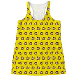 Monkey Emoji Pattern Print Women's Racerback Tank Top