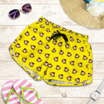 Monkey Emoji Pattern Print Women's Shorts