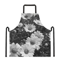 Monochrome Daisy Flower Print Apron