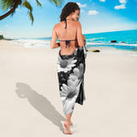 Monochrome Daisy Flower Print Beach Sarong Wrap