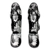 Monochrome Daisy Flower Print Muay Thai Shin Guard