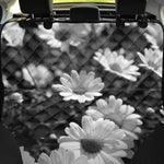 Monochrome Daisy Flower Print Pet Car Back Seat Cover