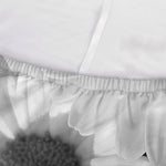 Monochrome Daisy Flower Print Sofa Cover