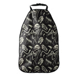 Monochrome Dinosaur Fossil Pattern Print Car Seat Organizers