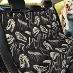 Monochrome Dinosaur Fossil Pattern Print Pet Car Back Seat Cover