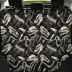 Monochrome Dinosaur Fossil Pattern Print Pet Car Back Seat Cover