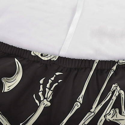 Monochrome Dinosaur Fossil Pattern Print Sofa Cover