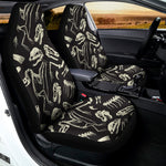Monochrome Dinosaur Fossil Pattern Print Universal Fit Car Seat Covers