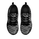 Monochrome Dinosaur Fossil Print Black Sneakers