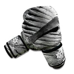 Monochrome Dinosaur Fossil Print Boxing Gloves