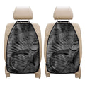 Monochrome Dinosaur Fossil Print Car Seat Organizers