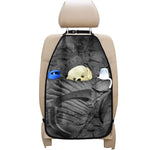 Monochrome Dinosaur Fossil Print Car Seat Organizers