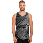 Monochrome Dinosaur Fossil Print Men's Tank Top