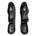 Monochrome Dinosaur Fossil Print Muay Thai Shin Guards
