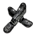 Monochrome Dinosaur Fossil Print Muay Thai Shin Guard