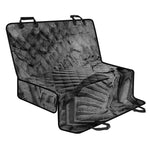 Monochrome Dinosaur Fossil Print Pet Car Back Seat Cover