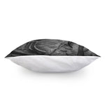 Monochrome Dinosaur Fossil Print Pillow Cover
