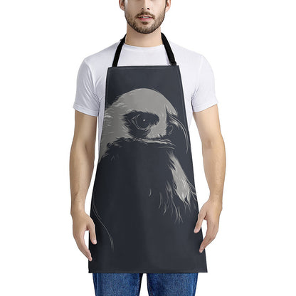 Monochrome Eagle Print Apron