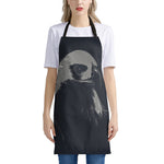 Monochrome Eagle Print Apron