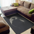 Monochrome Eagle Print Floor Mat