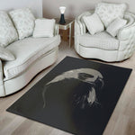Monochrome Eagle Print Area Rug