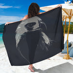 Monochrome Eagle Print Beach Sarong Wrap
