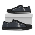 Monochrome Eagle Print Black Low Top Sneakers