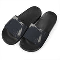 Monochrome Eagle Print Black Slide Sandals