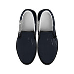 Monochrome Eagle Print Black Slip On Shoes