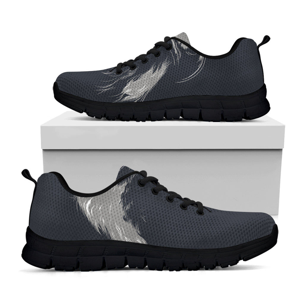 Monochrome Eagle Print Black Sneakers
