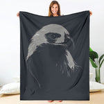 Monochrome Eagle Print Blanket