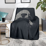Monochrome Eagle Print Blanket