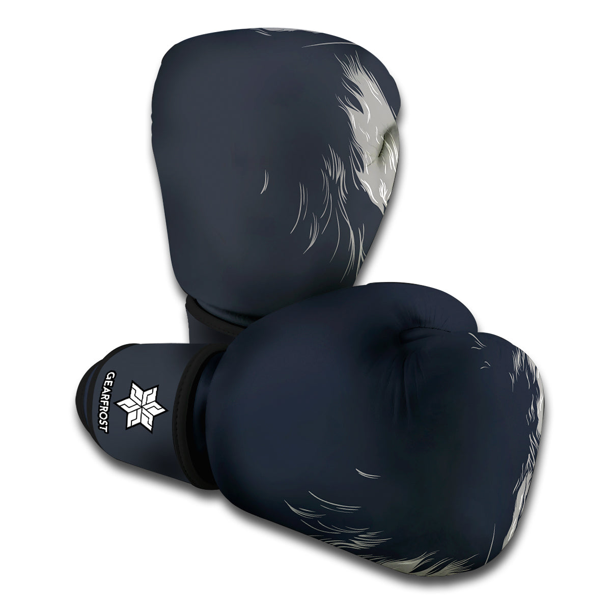Monochrome Eagle Print Boxing Gloves