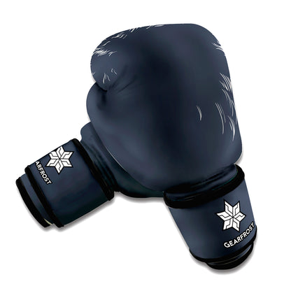 Monochrome Eagle Print Boxing Gloves