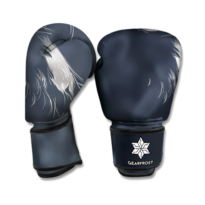 Monochrome Eagle Print Boxing Gloves