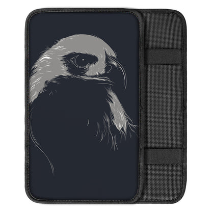 Monochrome Eagle Print Car Center Console Cover