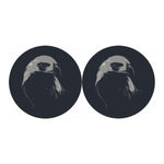 Monochrome Eagle Print Car Coasters