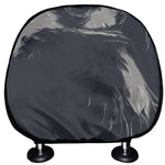 Monochrome Eagle Print Car Headrest Covers