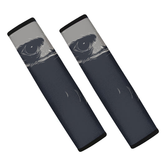 Monochrome Eagle Print Car Seat Belt Covers